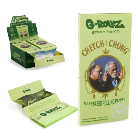 Bibułki G-ROLLZ Cheech&Chong Green Tips & Tray