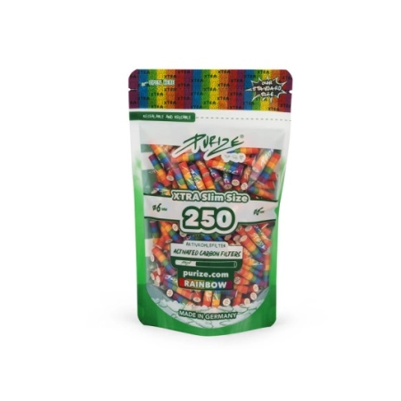 Filtry Węglowe PURIZE Rainbow Xtra Slim 6mm 250szt