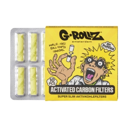 Filtry Węglowe G-ROLLZ Yellow 6mm 10szt.
