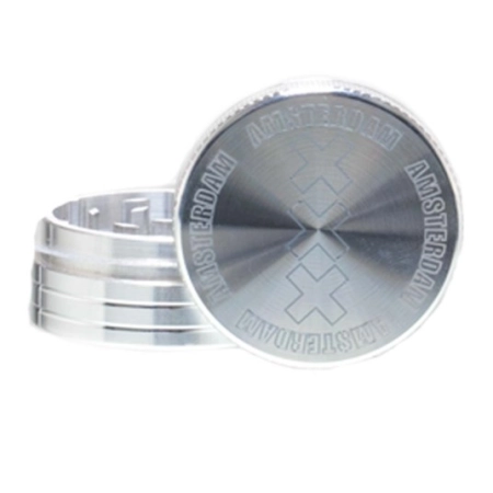 Młynek Metalowy AMSTERDAM Silver 2cz 40mm