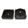 Młynek Best Buds Flat Square 2-częściowy - Onyx
