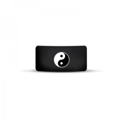 Vape Band Black Ying-Yang Logo 22 to 26mm