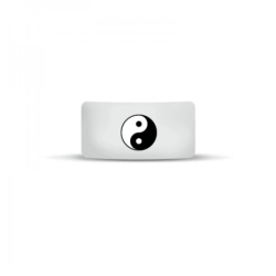 Vape Band White Ying-Yang Logo 22 to 26mm
