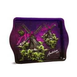 Tacka Violet Weed Mills Small Metal Rolling Tray