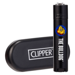 Zapalniczka Clipper The Bulldog Matt Black Metal