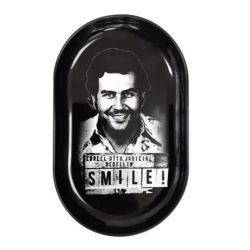Tacka z nadrukiem SMILE metalowa 13 x 8 cm