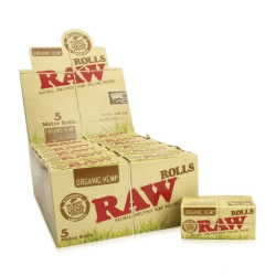 RAW Organic hemp rolls 5 meters slim 24szt