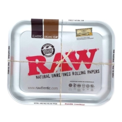 Tacka RAW – Silver Metallic Large Rolling Tray