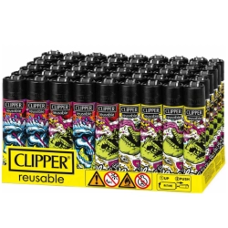 Zapalniczka Clipper Monkey King Skulls 48szt.