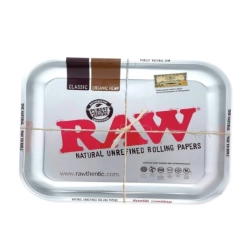 Tacka RAW – Silver Metallic Medium Rolling Tray