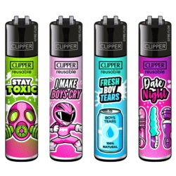 Zapalniczka Clipper Girly Slogan 48szt