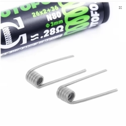 WOTOFO Grzałki Dual Core Fused Clapton 3mm 0.28 Oh