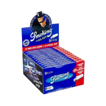 Bletki Smoking Master Slim Blue + Tips 24szt.