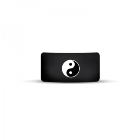 Vape Band Black Ying-Yang Logo 22 to 26mm