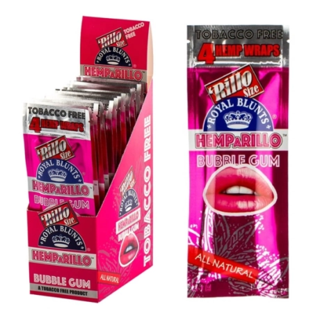 Hemparillo Hemp Wraps Bubblegum x4 Blunts (15packs