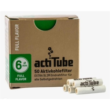 Actitube Active Carbon Extra Slim Filter 6mm 50pcs