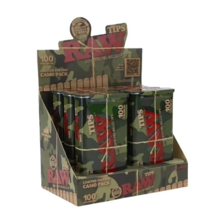 RAW Camo 100 Pre-Rolled Tips Limited Edition