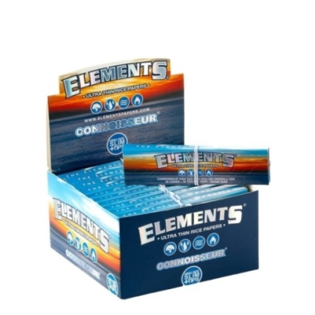 Bletki Elements Connoisseur Kingsize + tip 24szt