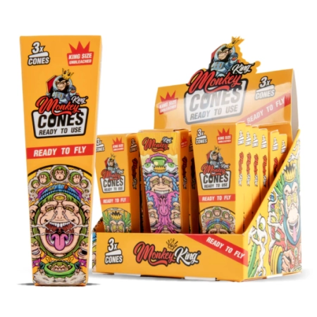 Bletki Skręcone Monkey King King Size Cones 3-Cone
