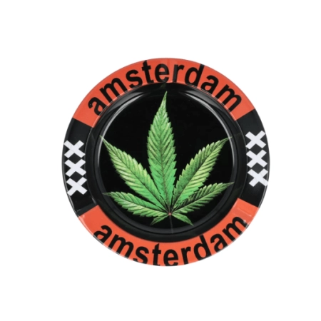 Metalowa popielniczka Amsterdam XXX Leaf