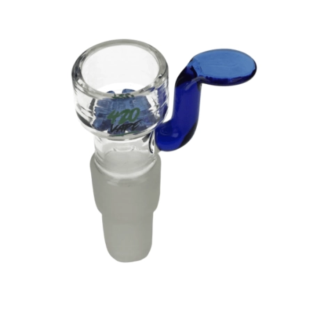 Cybuch do bonga 420VAPE z sitkiem szlif BLUE