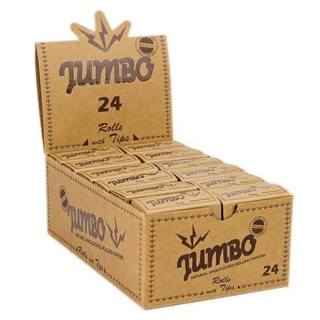 Jumbo Unbleached Rolls with Tips (24pcs/display)
