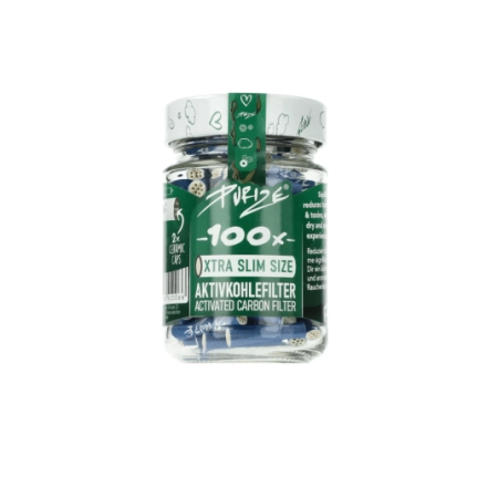 Filtry węglowe Purize XTRA Slim 100 szt BLUE