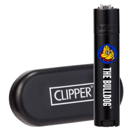 Zapalniczka Clipper The Bulldog Matt Black Metal