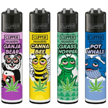 Zapalniczka Clipper Marijuanimals 48szt.