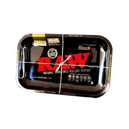 Tacka RAW – Black Medium Metal Rolling Tray