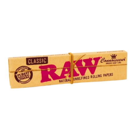 RAW Connoisseur kingsize slim rolling papers+tips