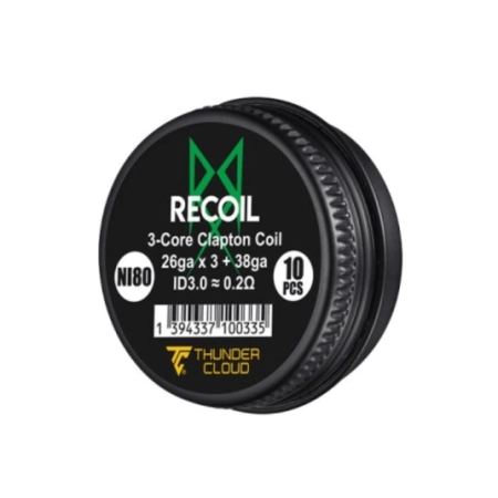 3-Core Clapton Coils Ni80 0.2Ω (10pcs) - Thunder C