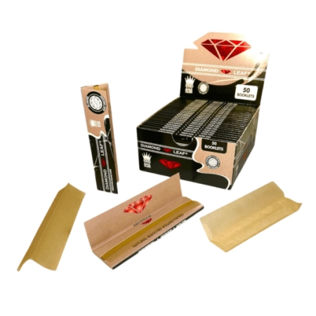 Diamond Leaf King Size Slim Rolling Papers Unbleac