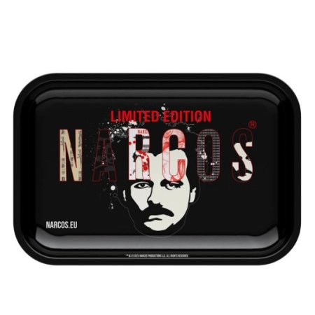 Tacka Narcos Metal Rolling Tray Black Medium