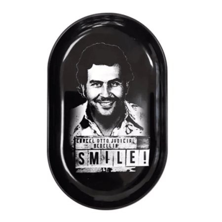 Tacka z nadrukiem SMILE metalowa 13 x 8 cm