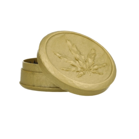Grinder leaf 3 części akrylowy śr. 70 mm złoty