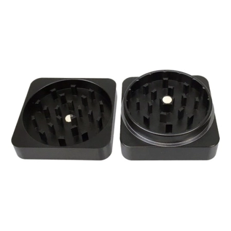 Młynek Best Buds Flat Square 2-częściowy - Onyx