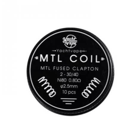 Yachtvape Coil Mtl Fused Clapton 2-30/40 Ni80 0.80