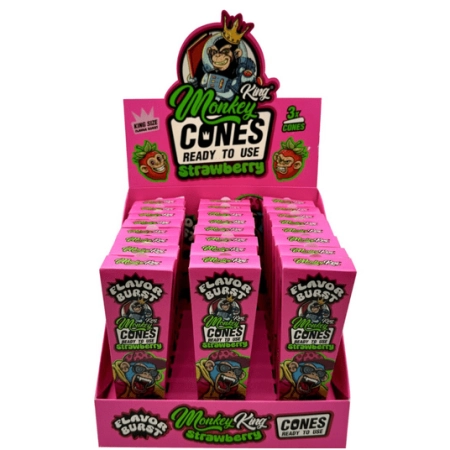 Monkey King KS Flavor Cones Strawberry 24szt