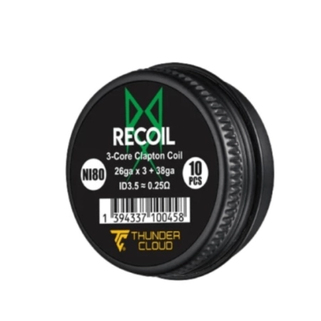 Recoil 3-Core Clapton Coils Ni80 0.25Ω (10pcs)
