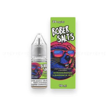 Liquid Bober Salts 10ml - Winogrono, Limonka, Ice