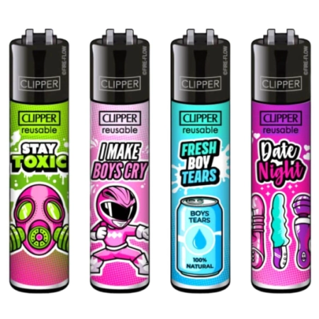 Zapalniczka Clipper Girly Slogan 48szt