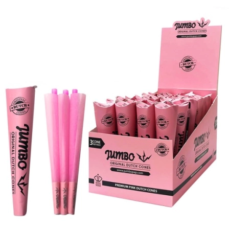 Bletka skręcona Jumbo King Size Pink 3pcs 1szt.