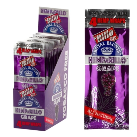 Hemparillo Hemp Wraps Grape x4 Blunts (15packs/dis