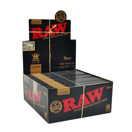 RAW Black KS slim rolling papers 50sztuk