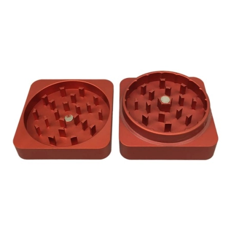 Młynek Best Buds Flat Square 2-częściowy - Rust