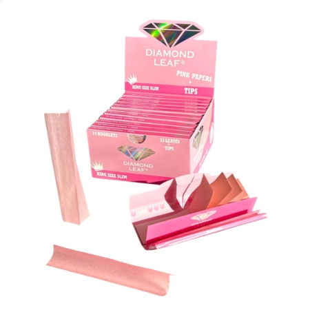 Bletki Diamond Leaf Colored King Size Slim + Tips