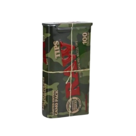 RAW Camo 100 Pre-Rolled Tips Limited Edition