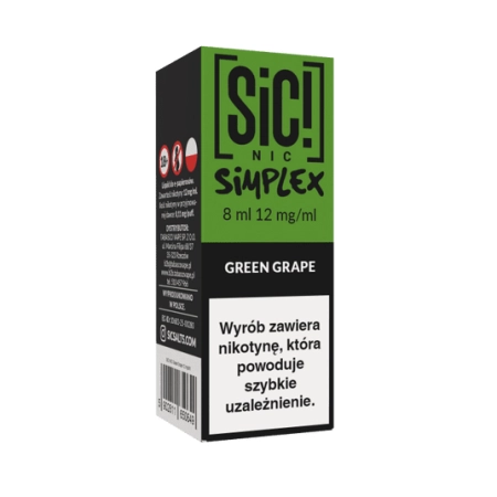 Liquid SIC! NIC 8ml - Green Grape Ice 12mg