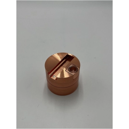 Młynek Metalowy 70mm z Lufką - Złoty